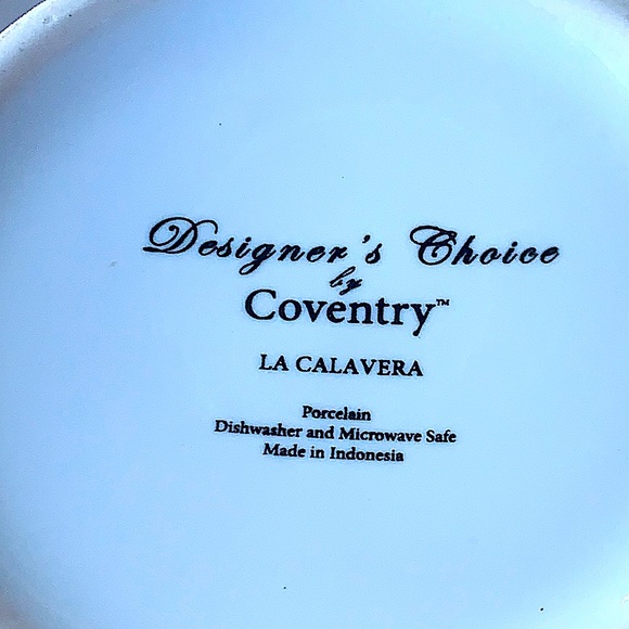 COVENTRY LA CALAVERA LATTE MUG CUP 6IN BLACK WHITE - Picture 5 of 5